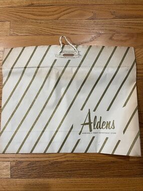 Vtg ALDENS Kankakee, IL Defunct Store Paper Shopping Bag MCM Advertising